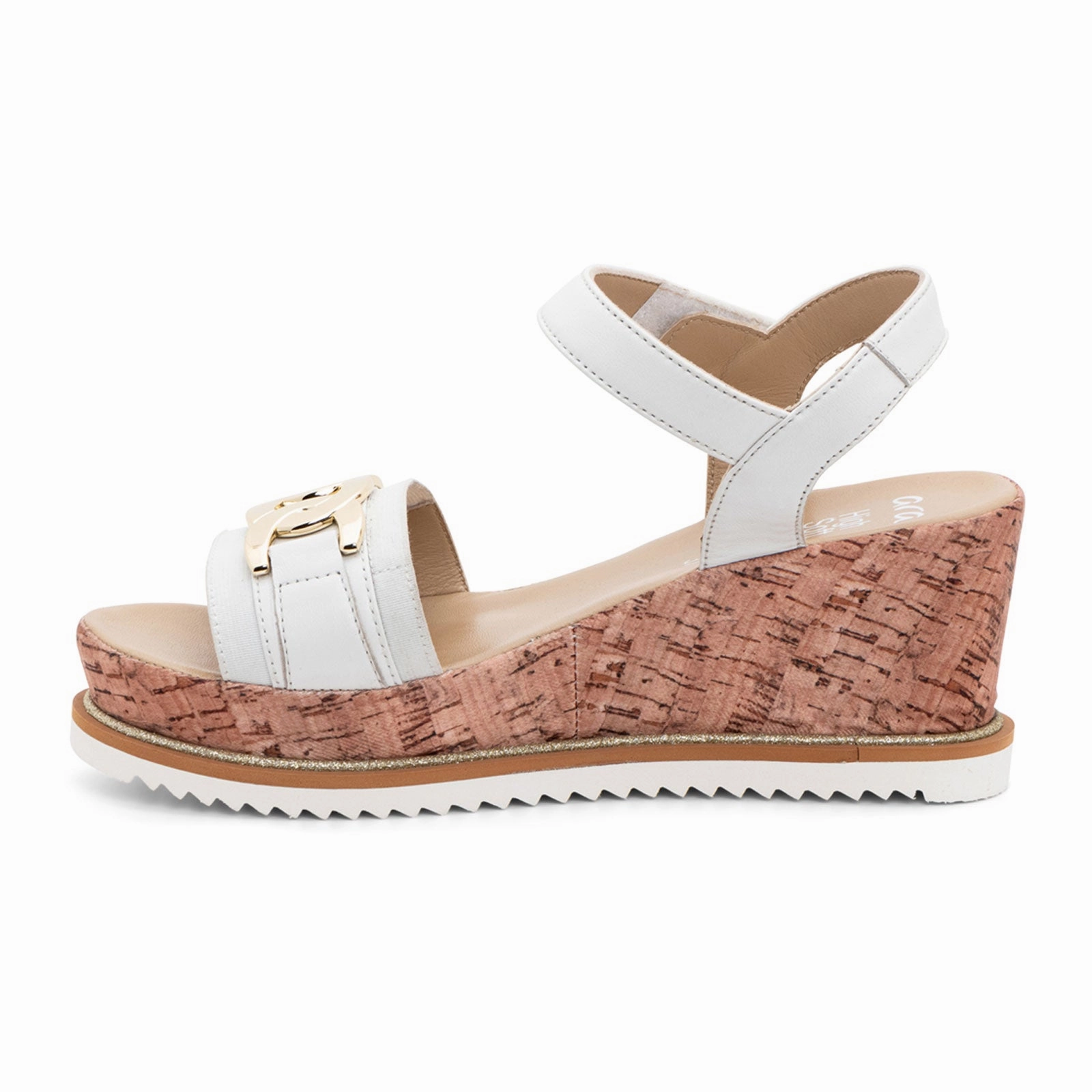 Easy Footwear Ara Palmdale Wedge Sandal (Women) - White Nappa Leather