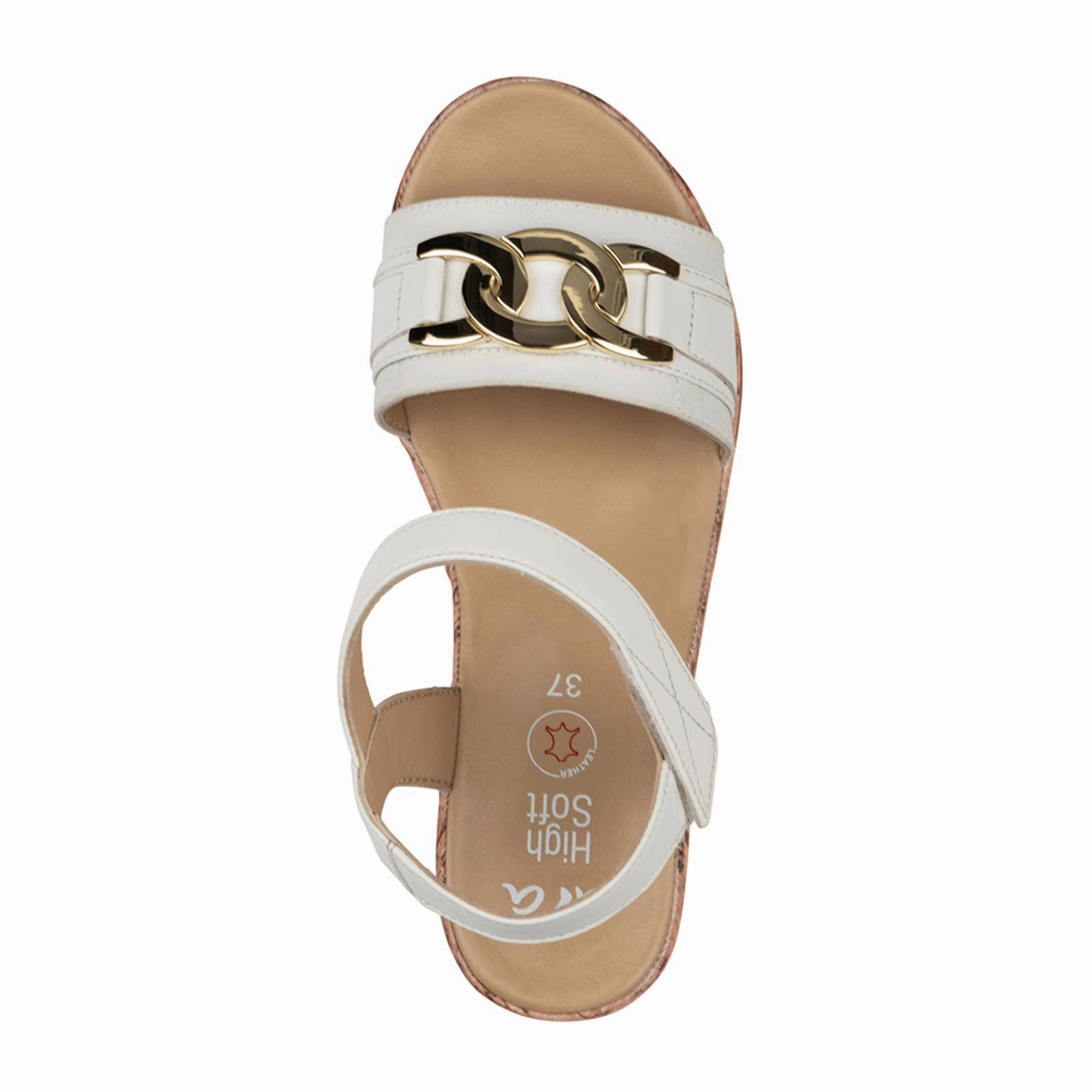 Ara Palmdale Wedge Sandal (Women) - White Nappa Leather hypoallergenic Open Toe Design