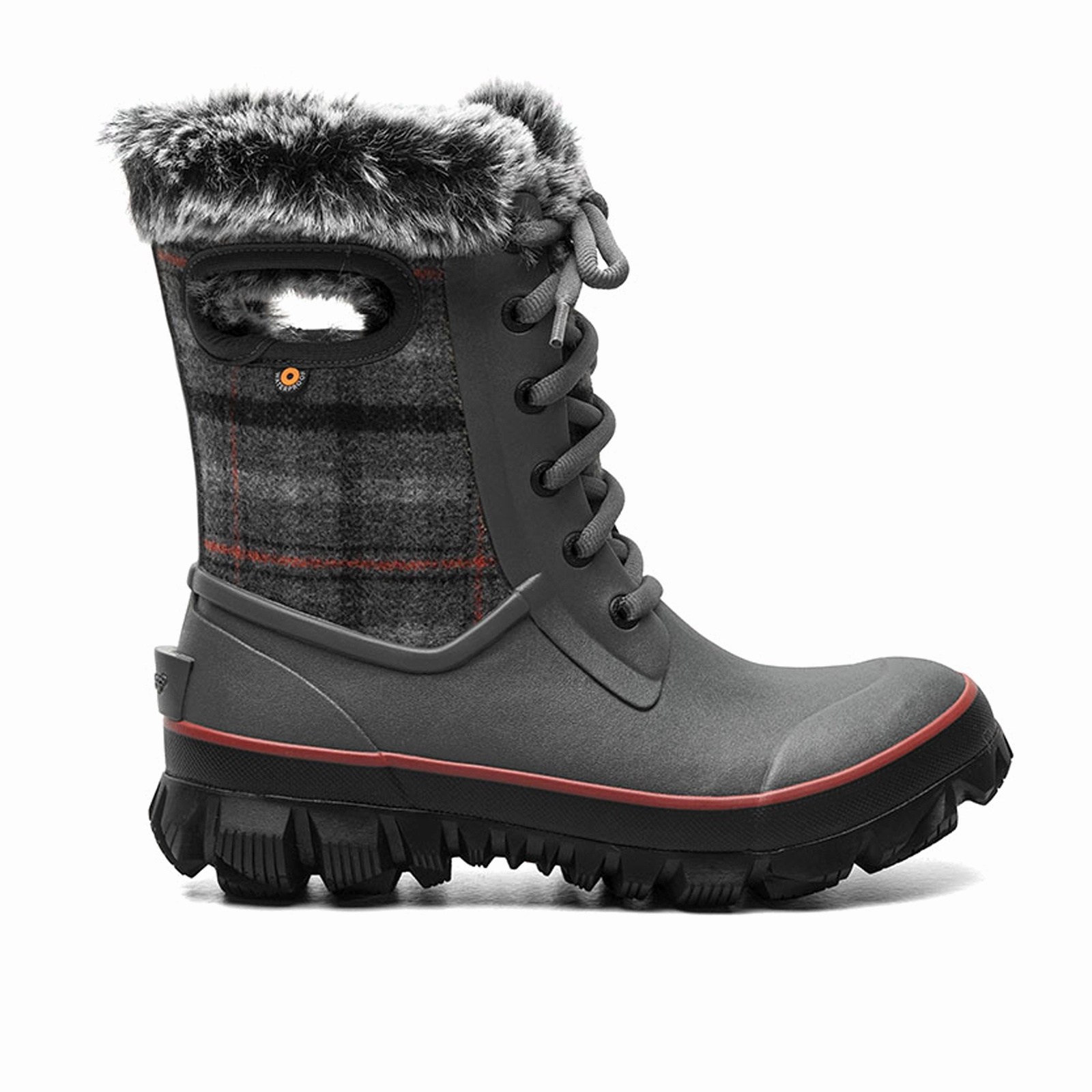 Balanced Design Lightweight Shoes Bogs Arcata Cozy Plaid Winter Boot (Women) - Black Grey Multi