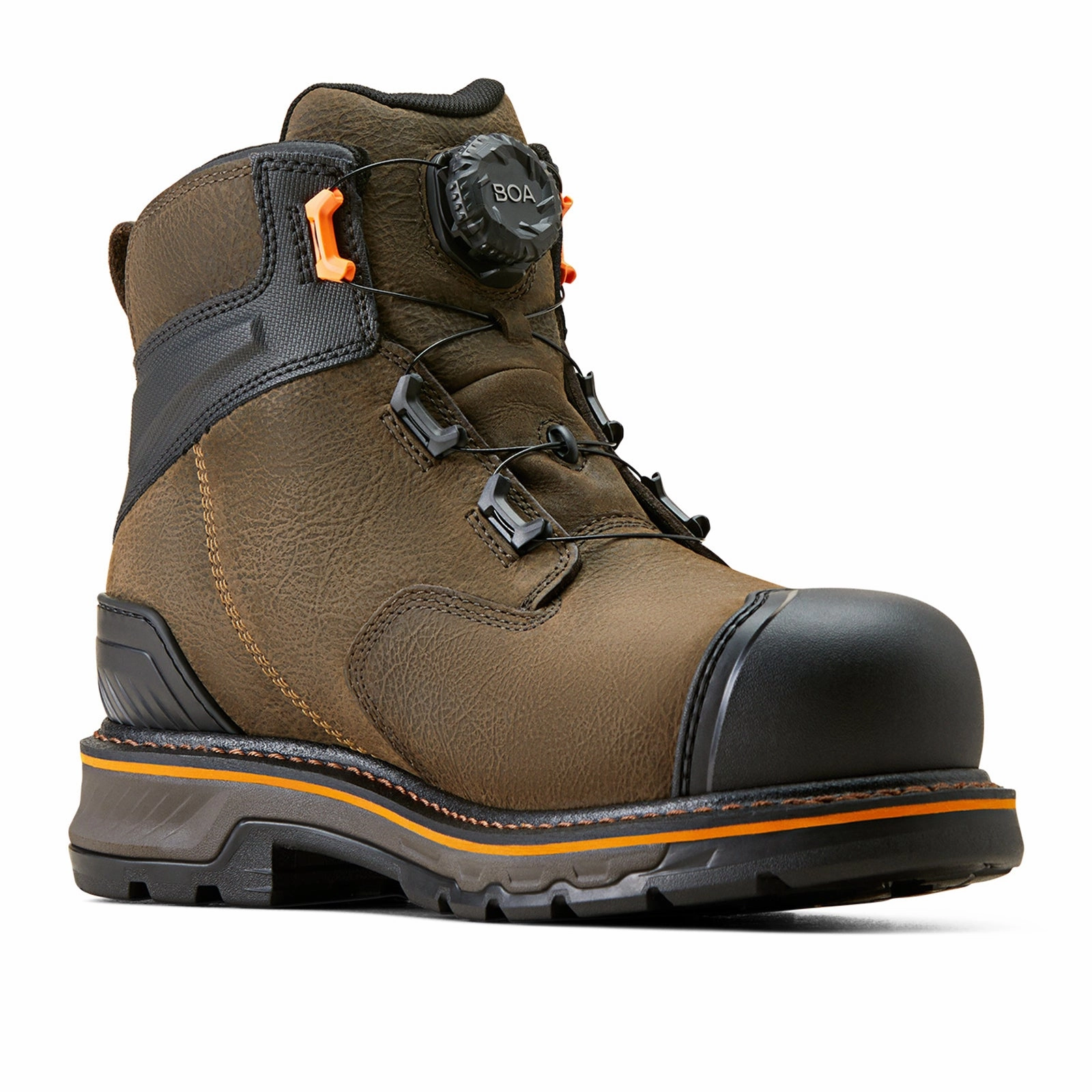 Path Wide Ariat MNS Stump Jumper 6" BOA Waterproof Composite Toe Work Boot (Men) - Iron Coffee