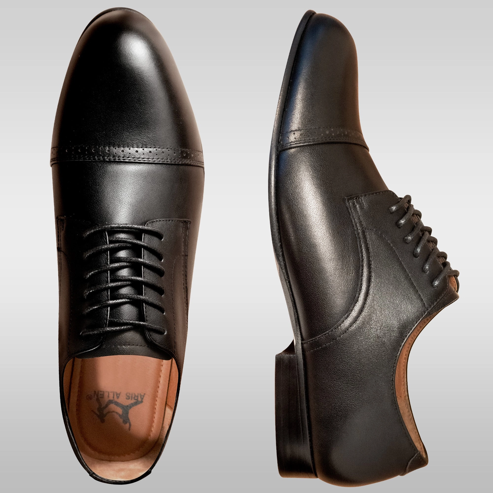 Aris Allen 1932 Black Captoe Swing Dance Shoes Affordable