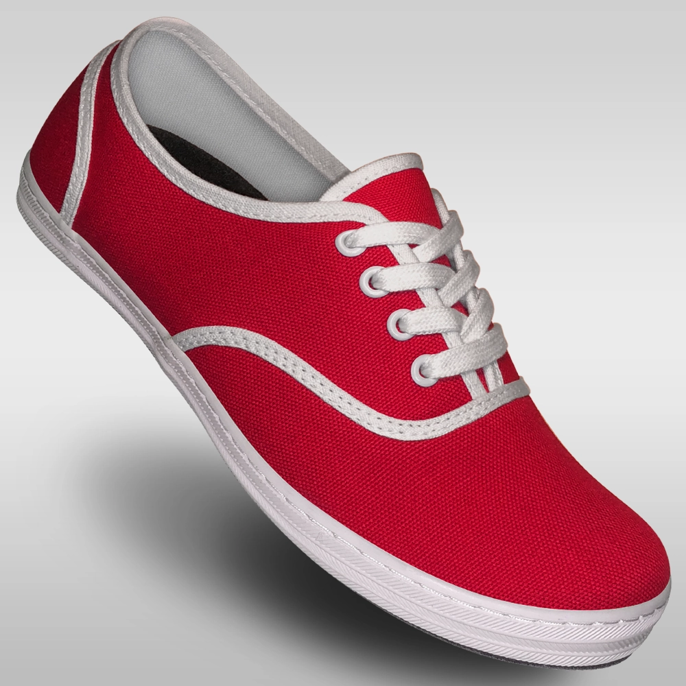 Barefoot feel Aris Allen Women??s Red & White Classic Canvas Dance Sneaker *Limited Sizes*