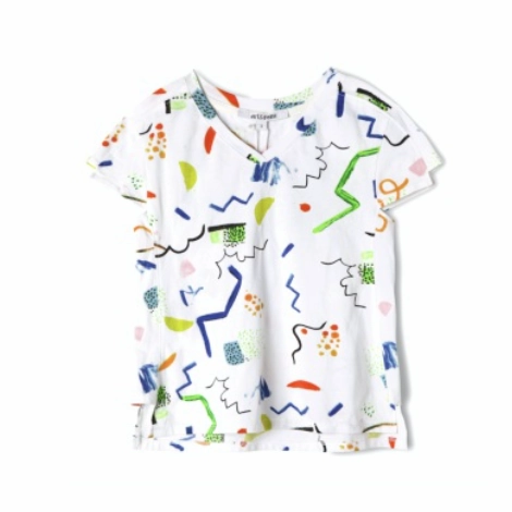 Art & Eden Kids Girl VENUS TOP - FINGER PAINT nylon Little girl