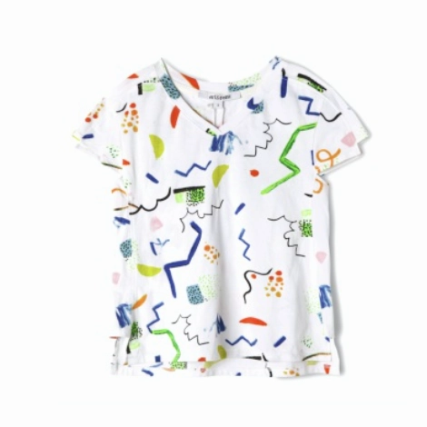 Art & Eden Kids Girl VENUS TOP - FINGER PAINT New Active