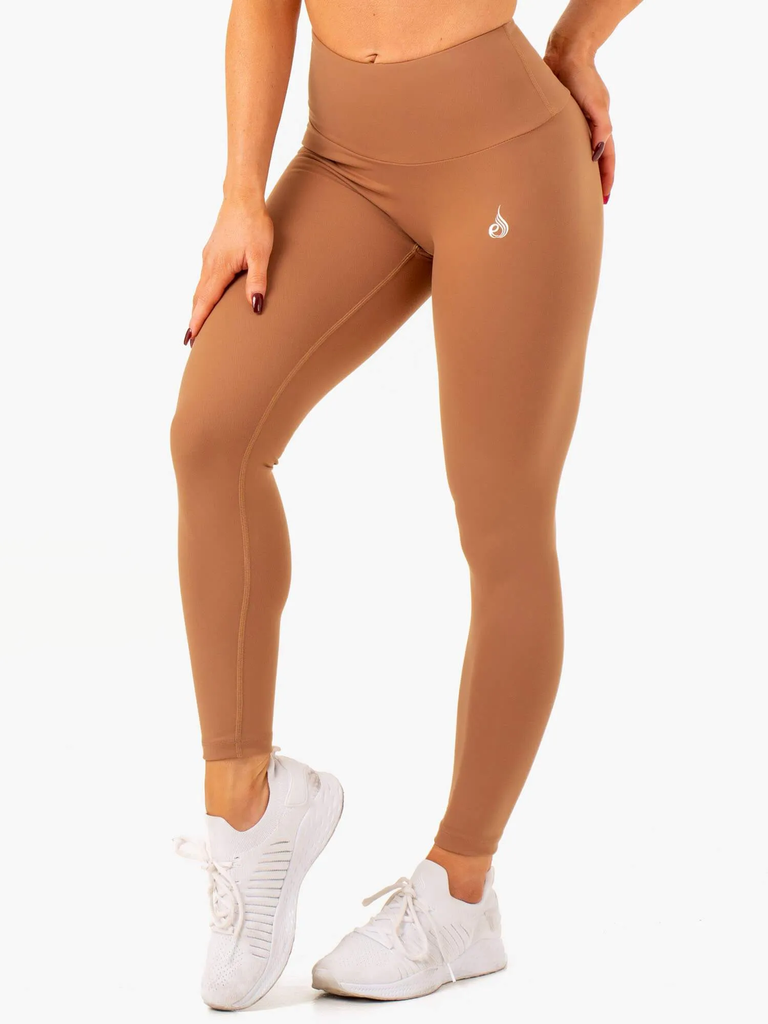 Vital High Waisted Scrunch Leggings - Mocha Athletic Wearable