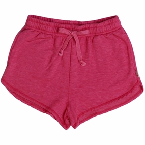 Athletic Short with Pocket- Hot Pink Leather Stretchy
