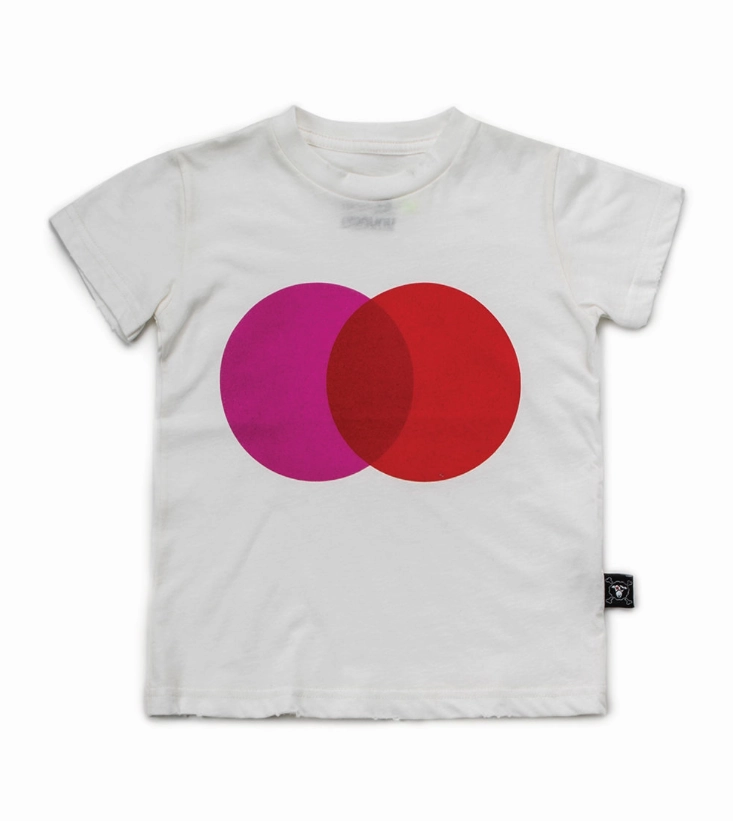 Buttoned Everyday Nununu Kids Colorful Circle T-shirt - White/Red