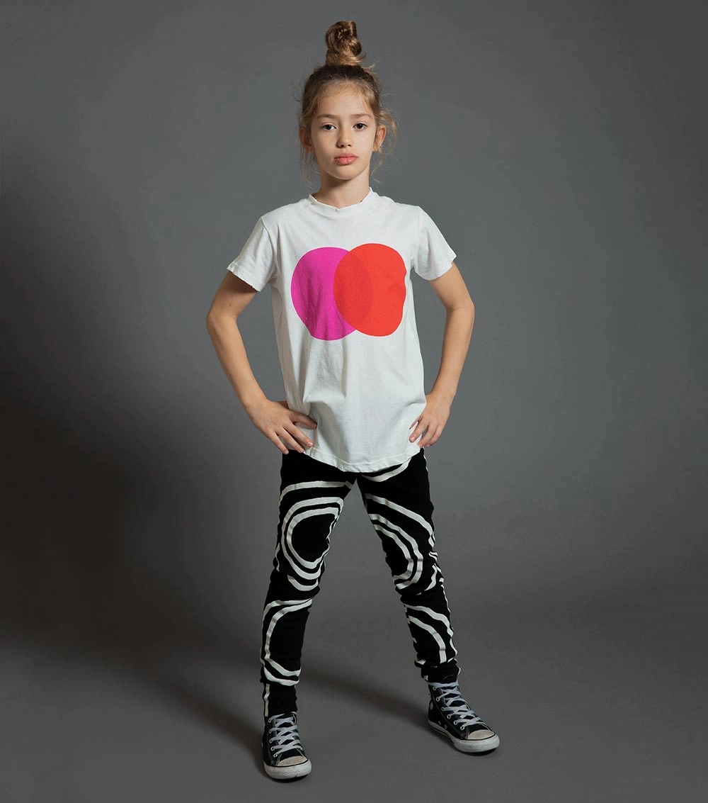 Rugged Classy Nununu Kids Colorful Circle T-shirt - White/Red