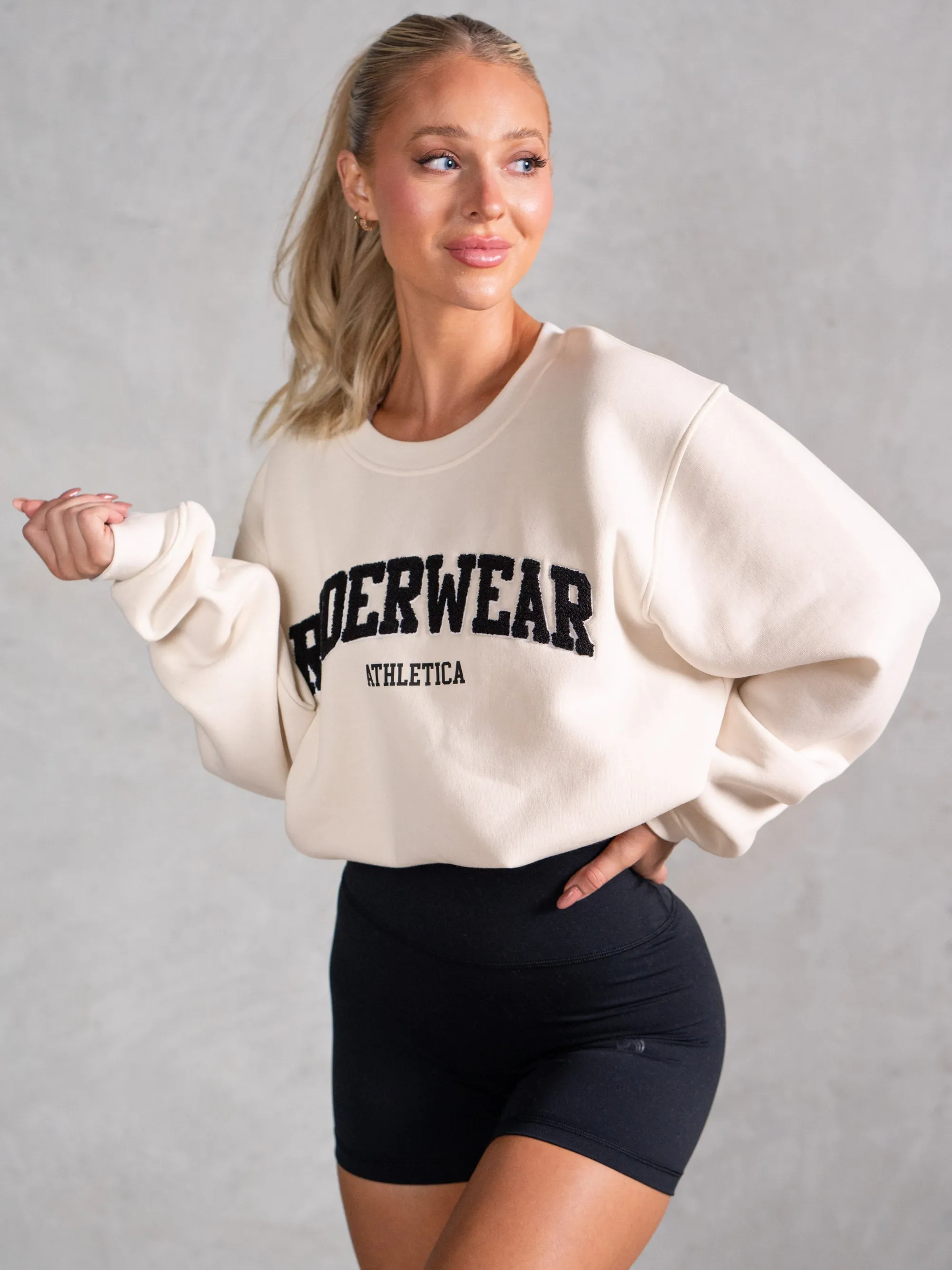 Abrasion Resistant Edges Athletica Sweater - Vanilla