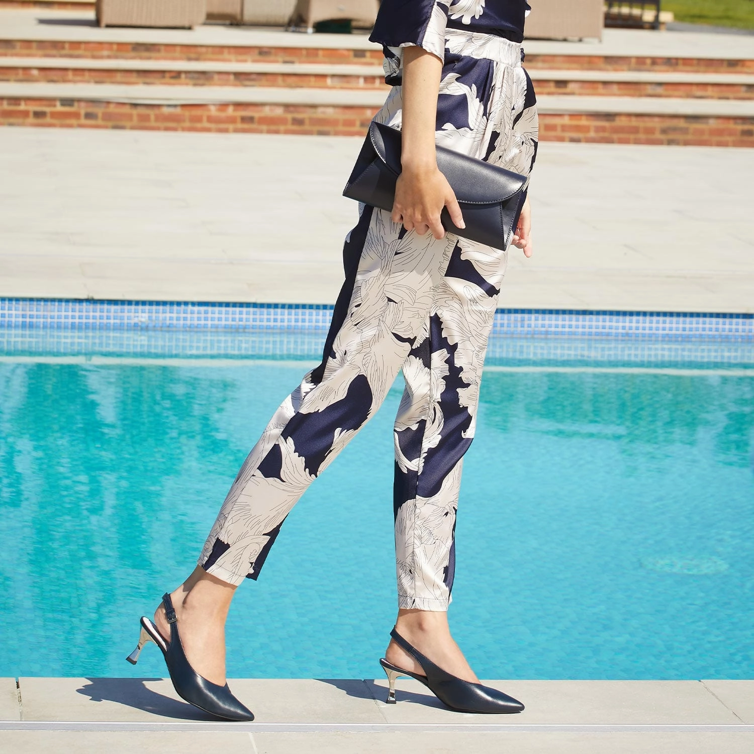 Leather Insole Audrey: Navy Leather