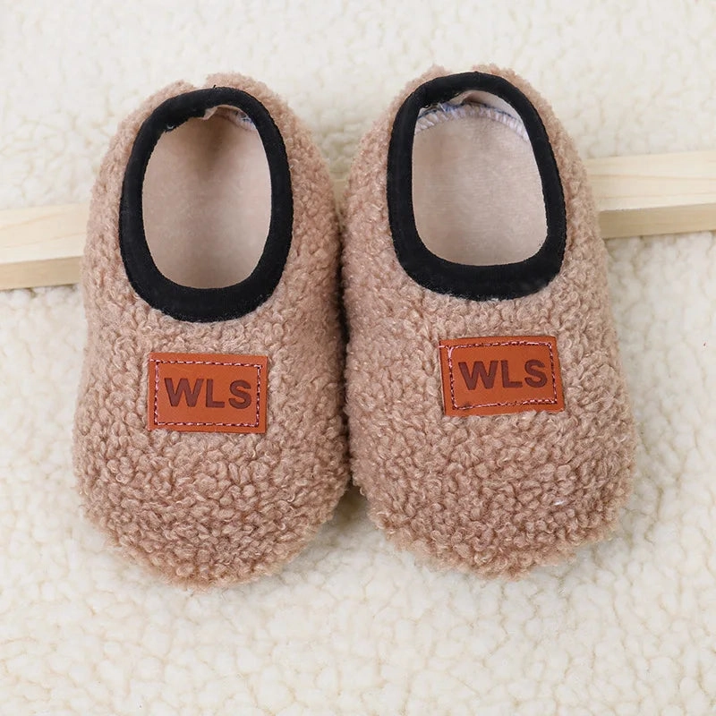 Autumn Winter Baby Slippers Toddler Plush Floor Sock Shoes Boy Girl Children Soft Anti-slip Walking Shoes Indoor Home Kids Shoes Premium Sole