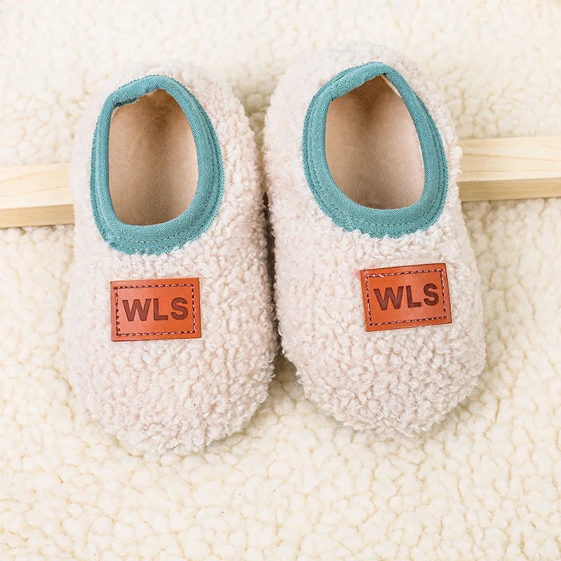 Autumn Winter Baby Slippers Toddler Plush Floor Sock Shoes Boy Girl Children Soft Anti-slip Walking Shoes Indoor Home Kids Shoes Luxurious Touch indoor shoe features