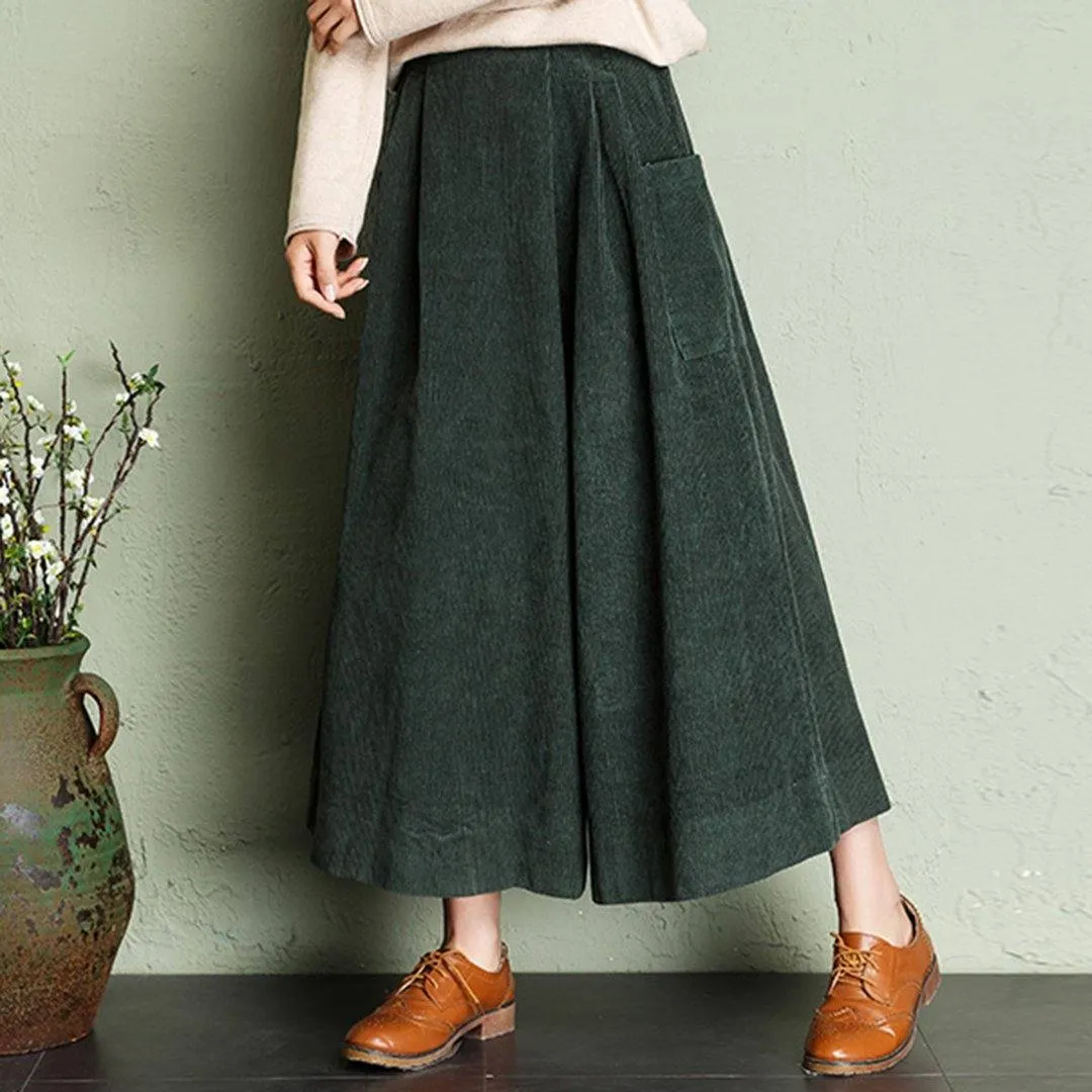 Smart Motion AntiPillingFabric Babakud Autumn Winter Loose Corduroy Wide Leg Pants