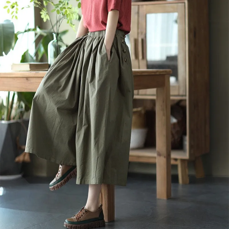 Rest Easy Babakud Women Autumn Retro Cotton Casual Pants