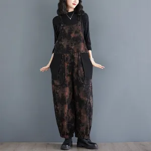 Babakud Women Autumn Retro Style Loose Denim Jumpsuit Breathable Men Sharp Friends