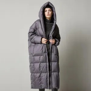 Gravity Defying Weight Babakud Women Winter Loose Hooded Cotton Down Coat