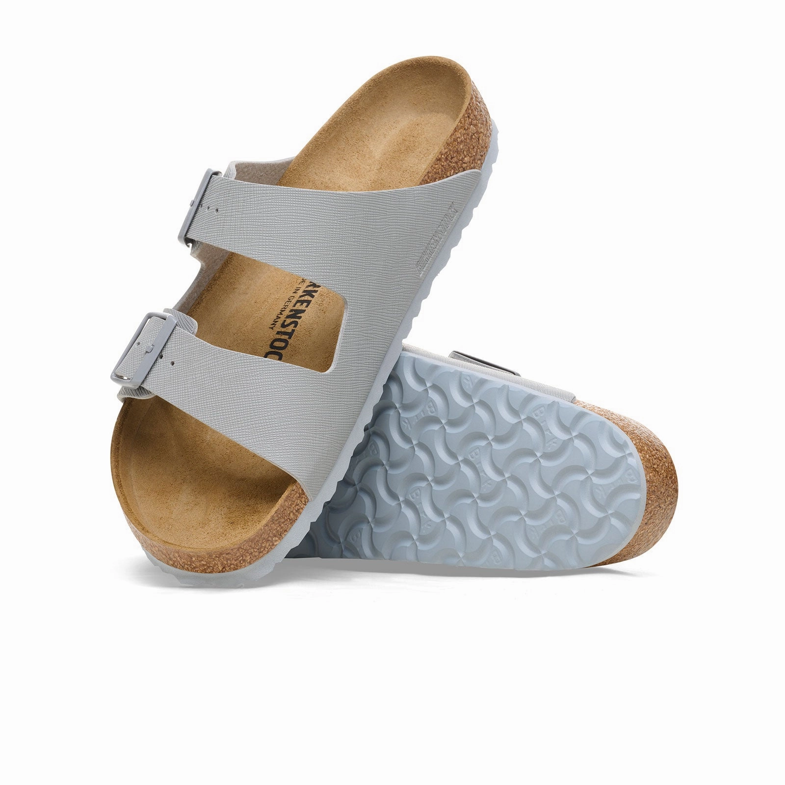 Urban Day Comfortable Style Birkenstock Arizona Slide Sandal (Men) - Saffiano Stone Coin Birko-Flor