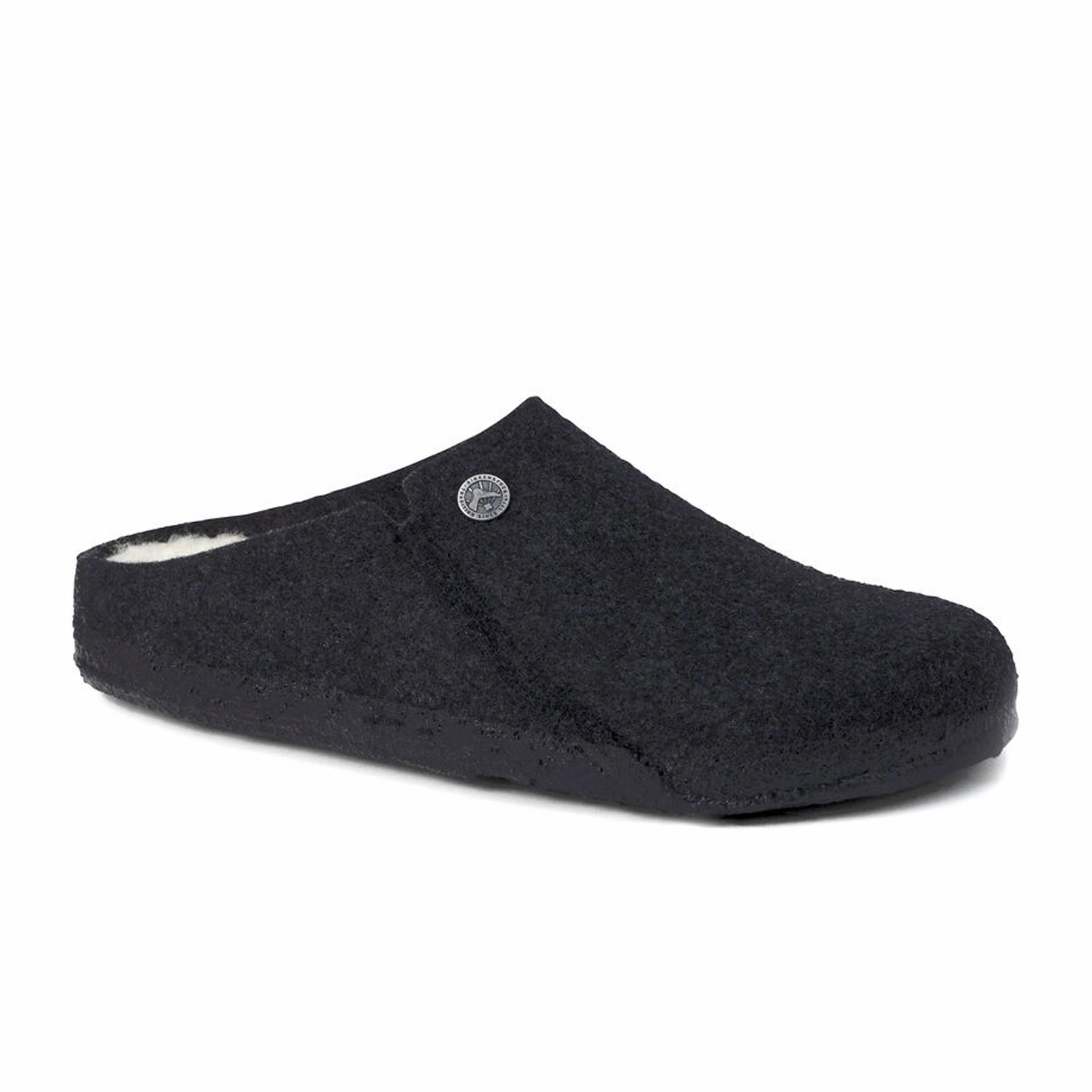 Birkenstock Zermatt Slipper (Unisex) - Anthracite Wool/Natural Shearling durable soles