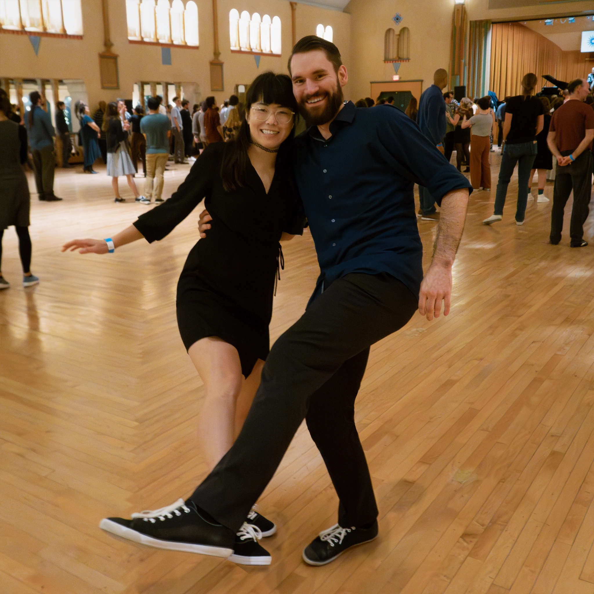 Aris Allen Men's Black Canvas Gym Style Dance Sneakers Stable Sole