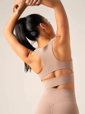 Versatile Strap Configuration NKD Arch Sports Bra - Taupe