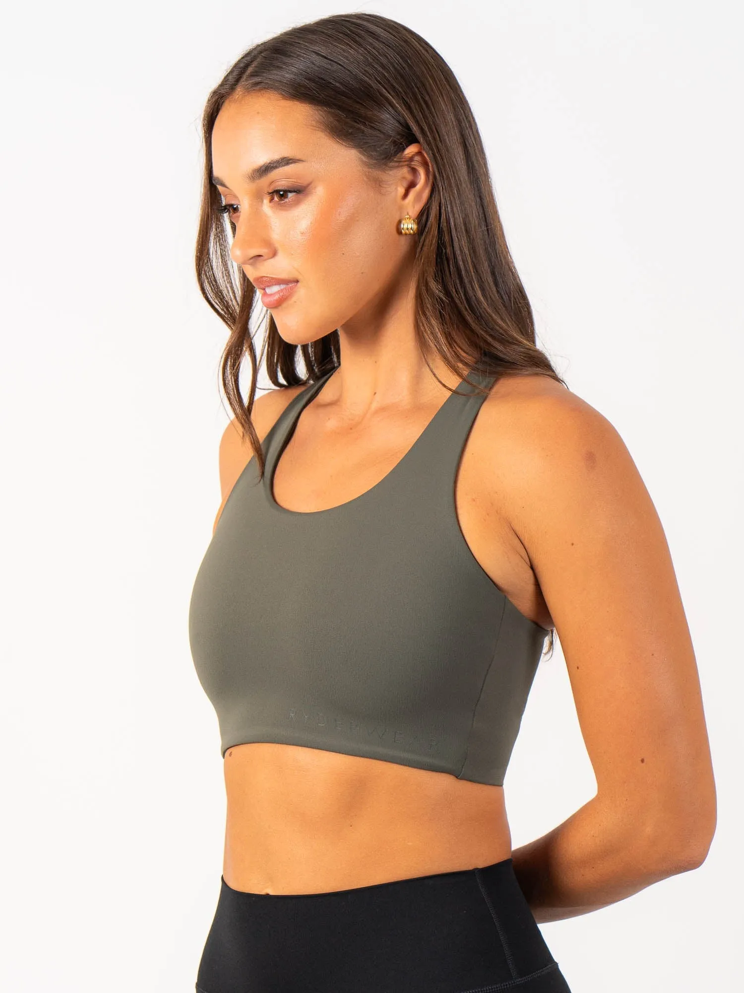 Breathable mesh NKD Sports Bra - Khaki