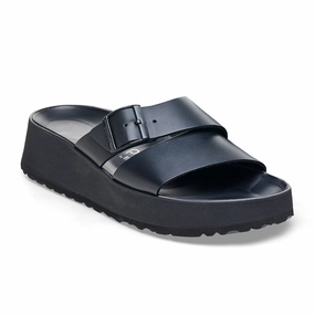 Stylish Support Flexible Support Birkenstock Almina Narrow Slide Sandal (Women) - Black Leather