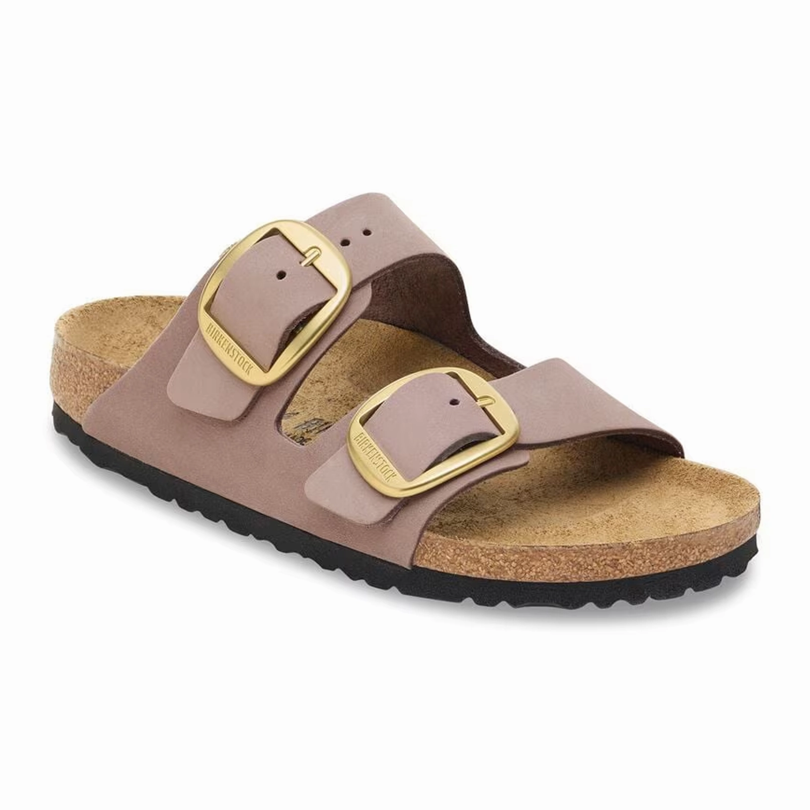 Birkenstock Arizona Big Buckle Slide Sandal (Women) - Faded Purple Nubuck Weekend Ready Comfy Sandal Step