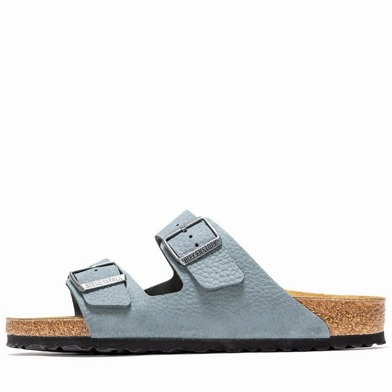 Birkenstock Arizona Desert Buck - Basalt Grey Foot Clear