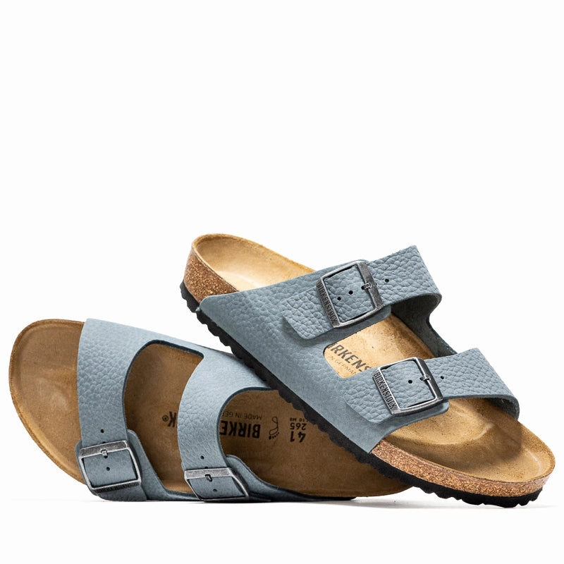 Wide Base Birkenstock Arizona Desert Buck - Basalt Grey