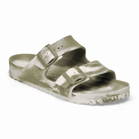 Birkenstock Arizona EVA Narrow Slide Sandal (Women) - Multi Khaki/Eggshell Summer Slide