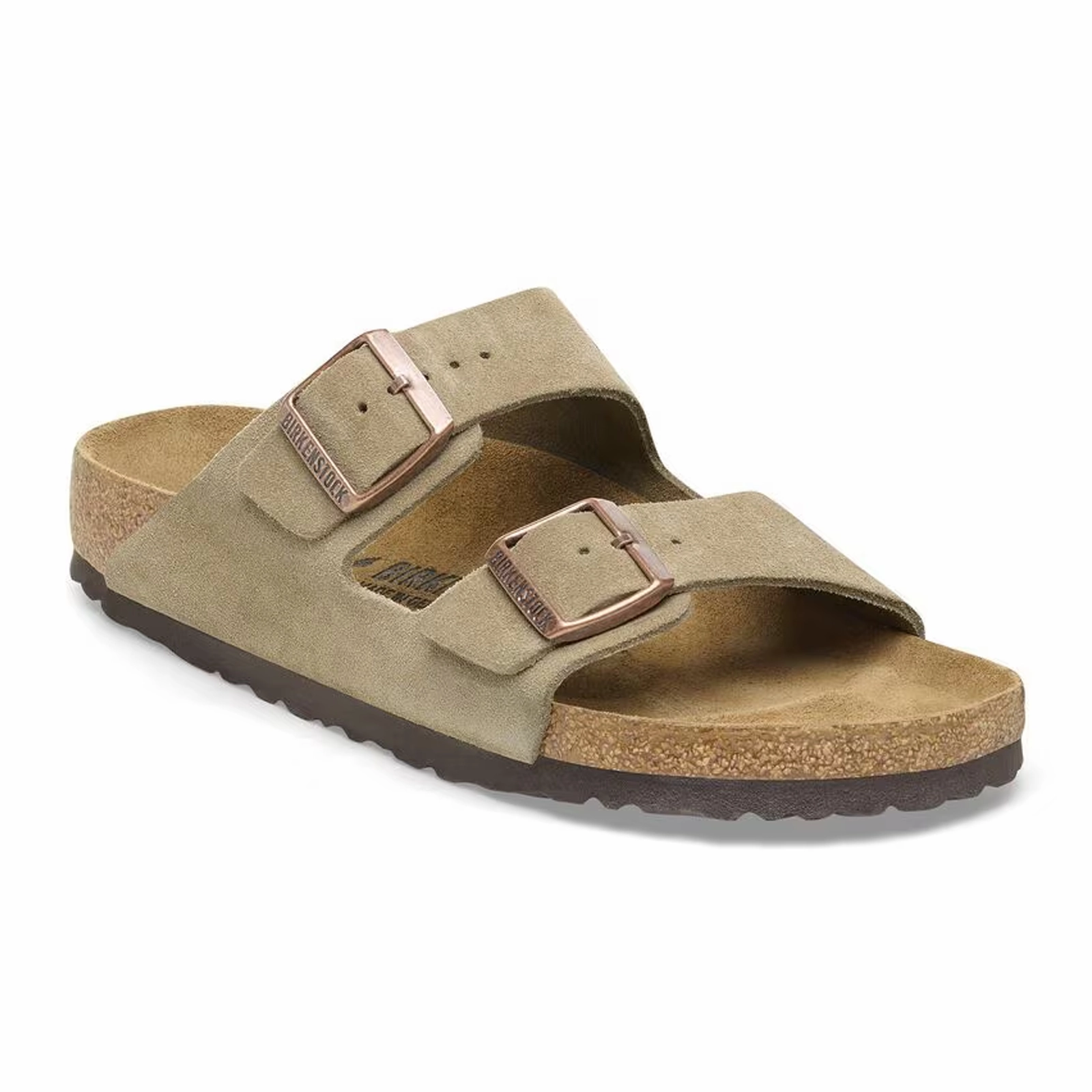 Birkenstock Arizona Narrow Slide Sandal (Unisex) - Taupe Suede Easy To Clean
