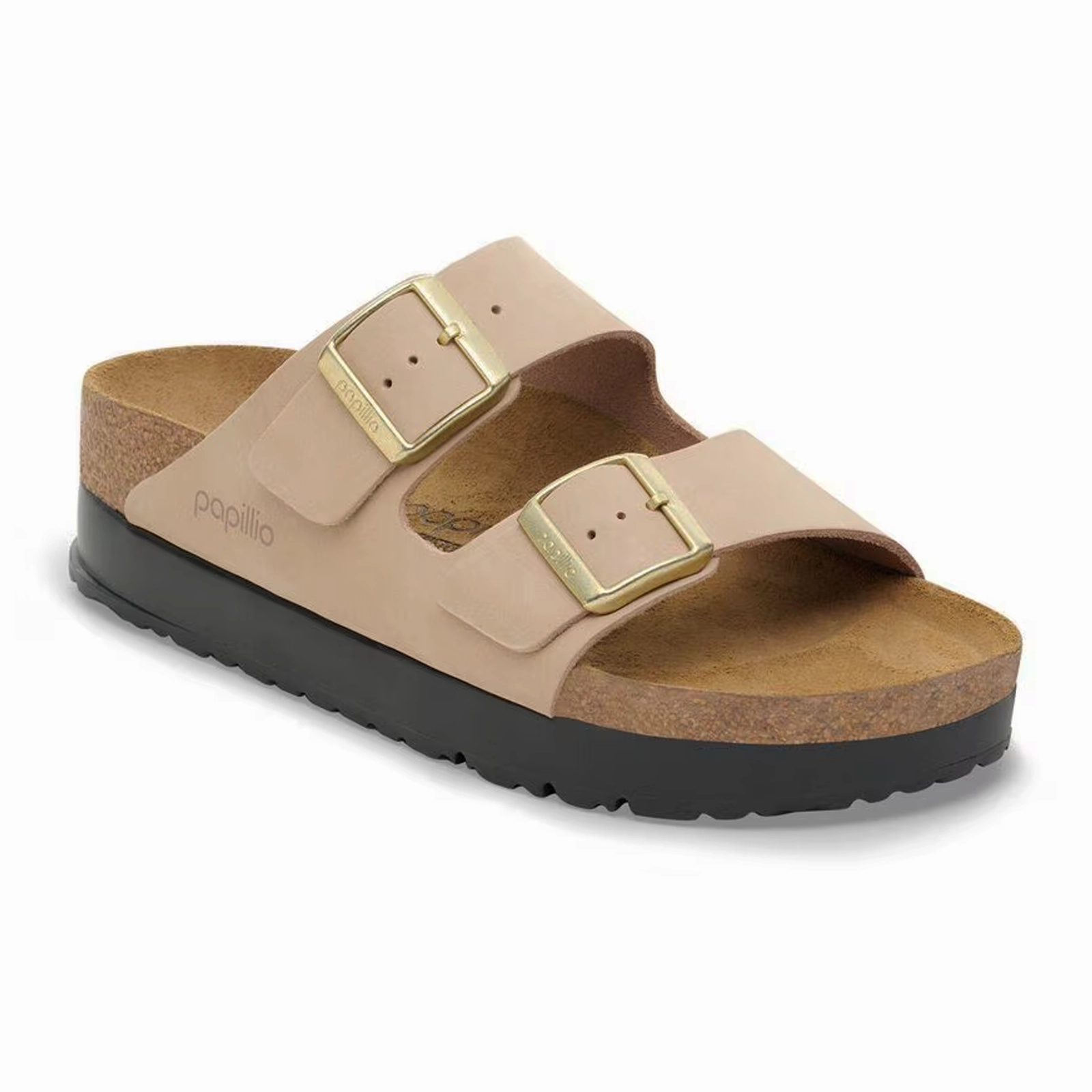 Lace Up Birkenstock Arizona Platform Slide Sandal (Women) - Sandcastle