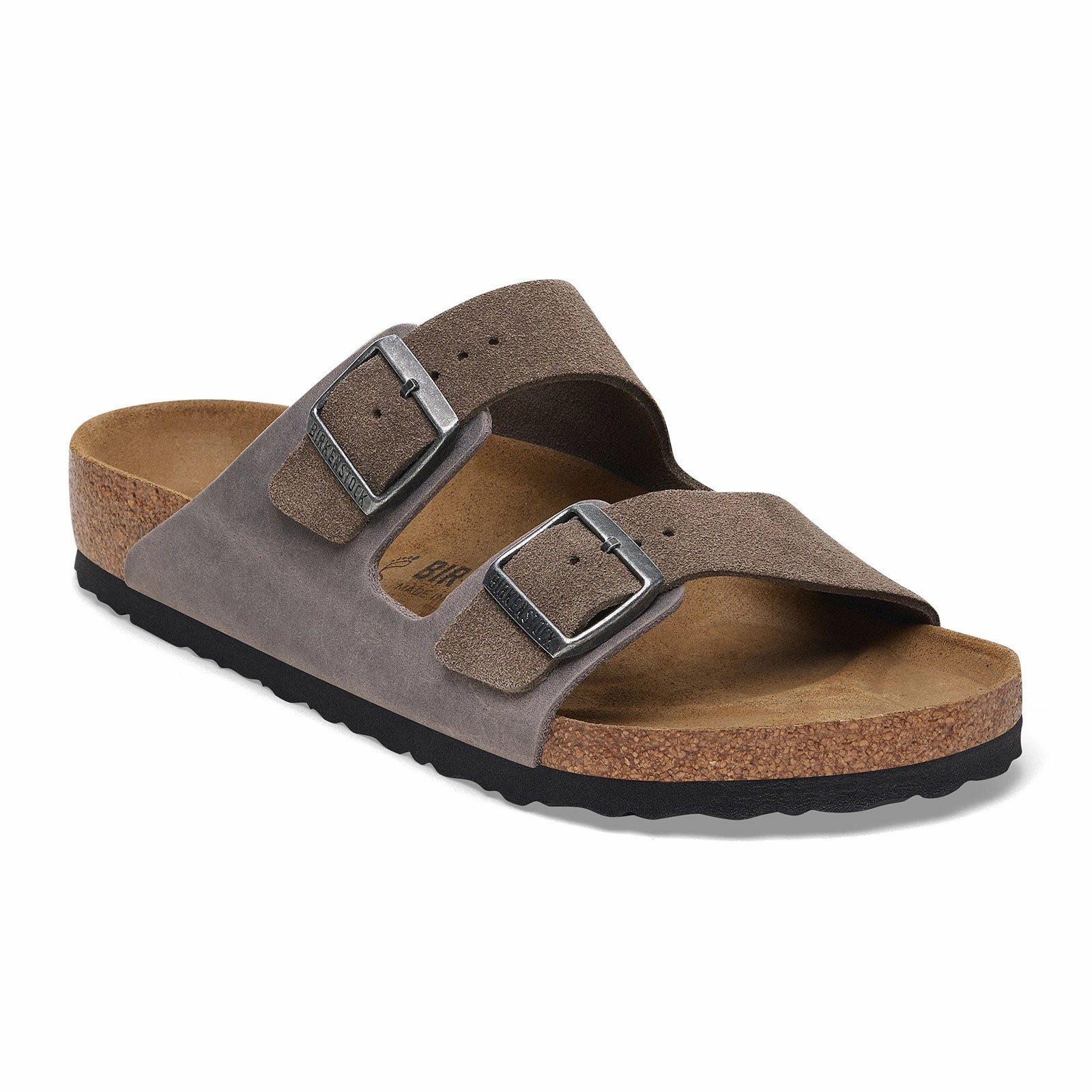 Market Lane Birkenstock Arizona Slide Sandal (Men) - Concrete Gray/Iron