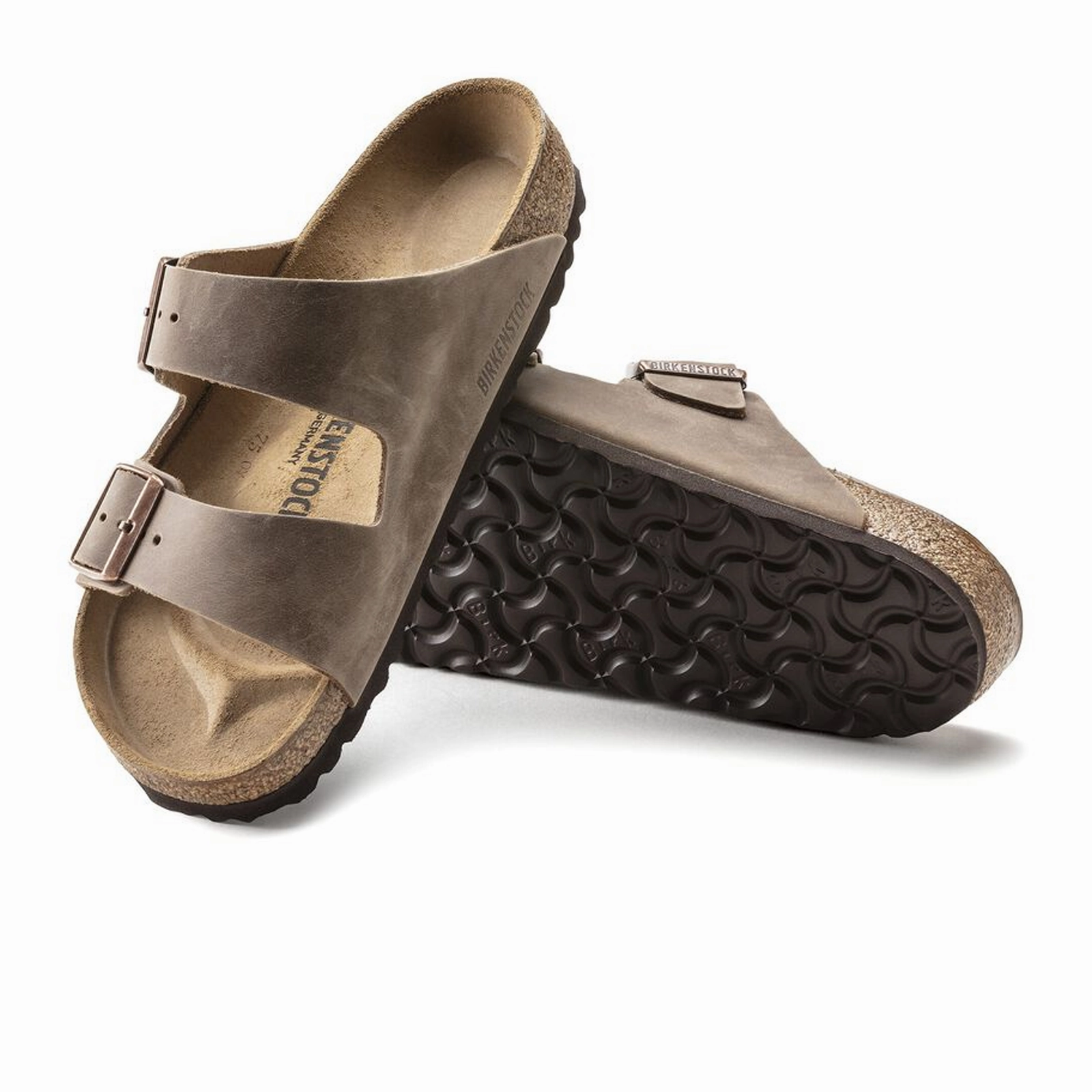 Anti Slip Feature Birkenstock Arizona Slide Sandal (Unisex) - Tobacco Oiled Leather