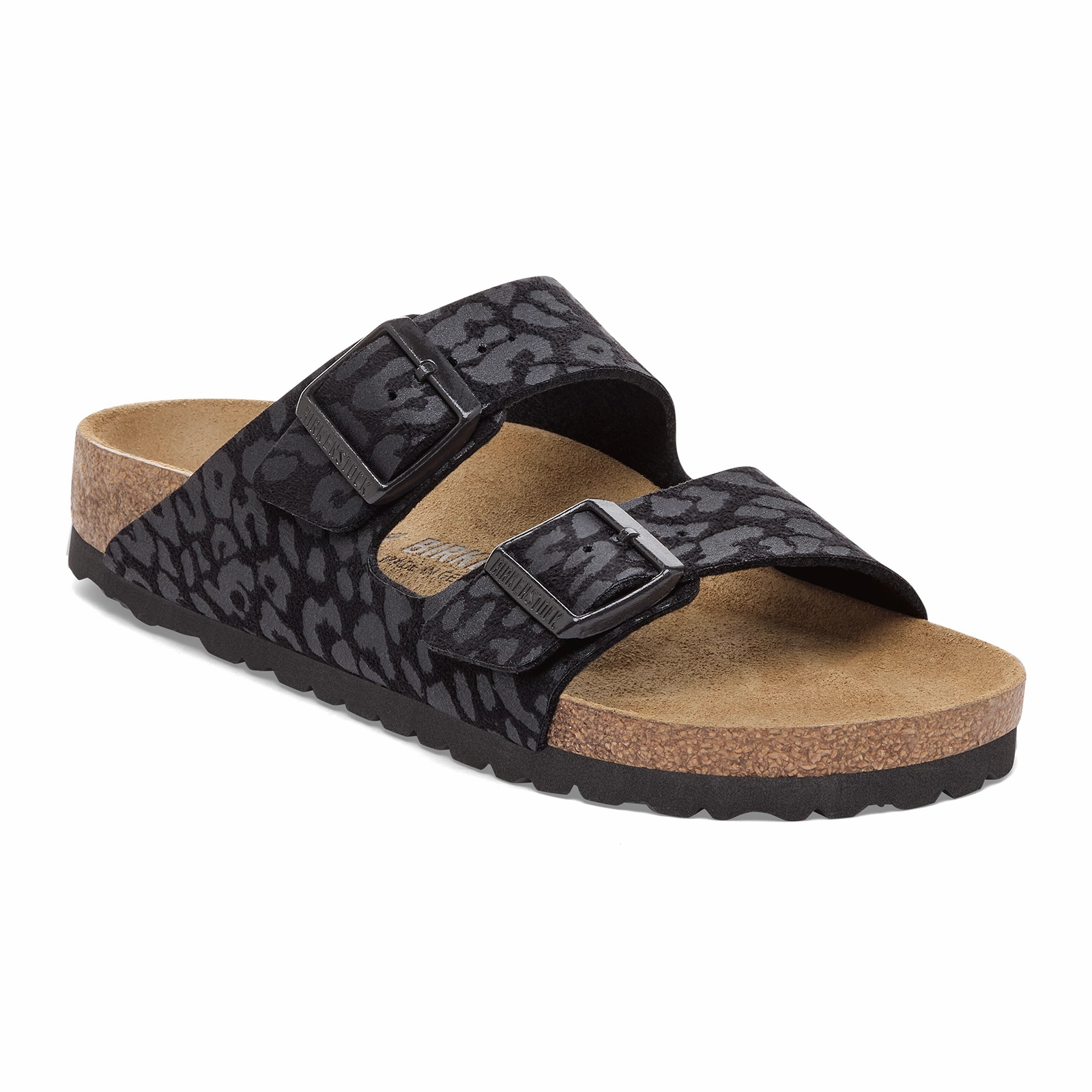 Sporty Look Easy Step Footwear Birkenstock Arizona Slide Sandal (Women) - Leo Black Birki