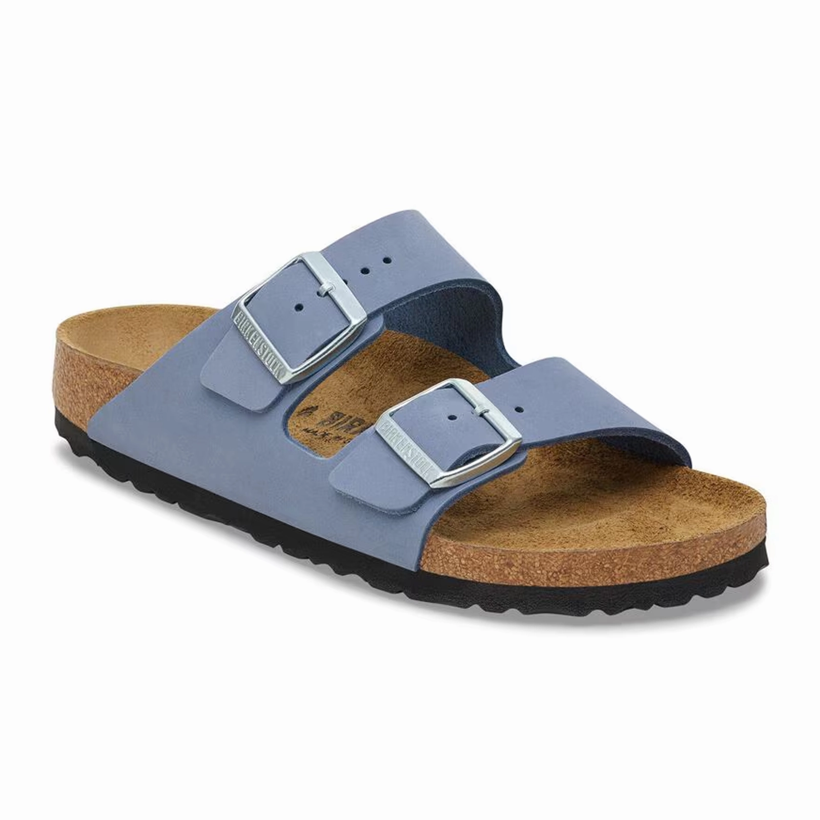 Birkenstock Arizona Slide Sandal (Women) - Stone Blue Nubuck Comfy Sandals Simple Travel Sandals