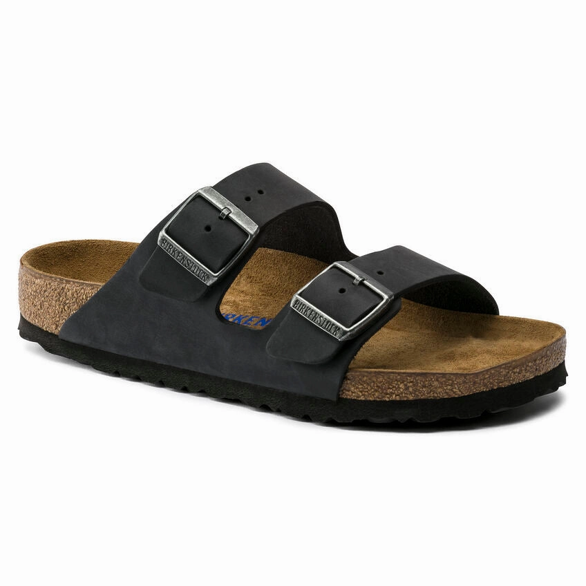 Birkenstock Arizona Soft Footbed Black Oiled Leather Narrow gymnastic shoes