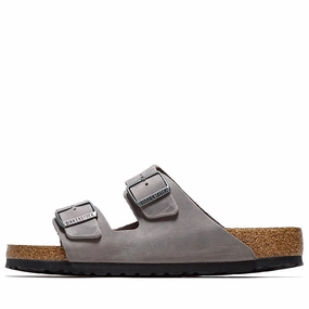Birkenstock Arizona Soft Footbed Oiled Leather - Iron Versatile Walk.