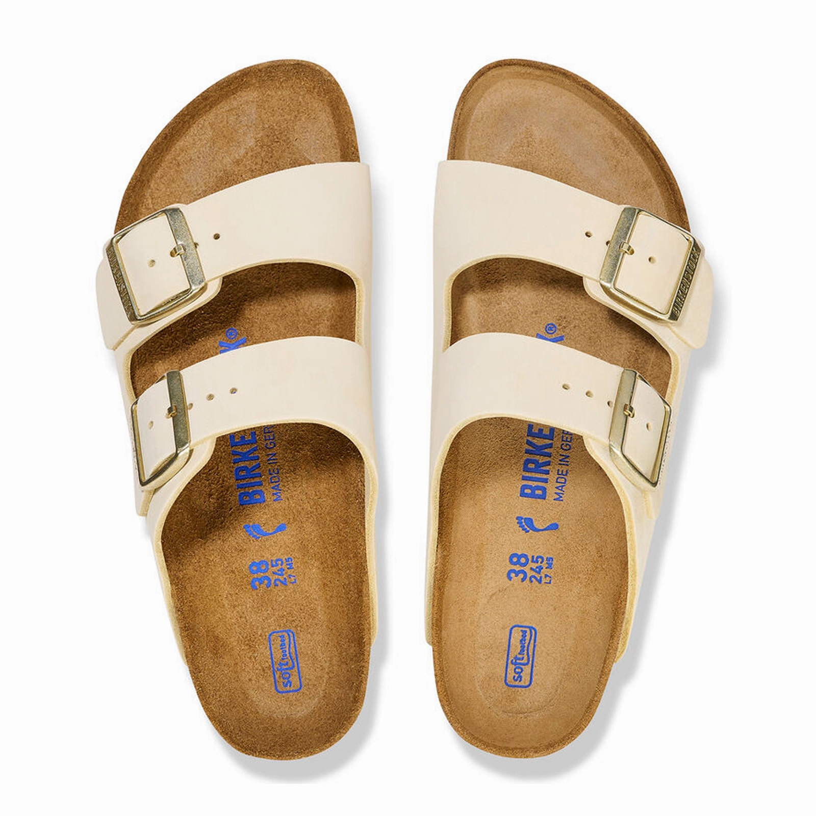 Cozy Travel Loafer Style Birkenstock Arizona Soft Footbed Slide Sandal (Women) - Ecru Nubuck