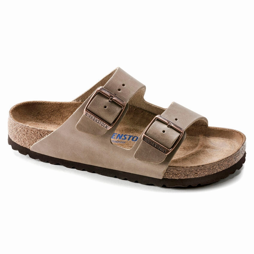 Light   Sensing Birkenstock Arizona Soft Footbed Tobacco Oiled Leather Narrow