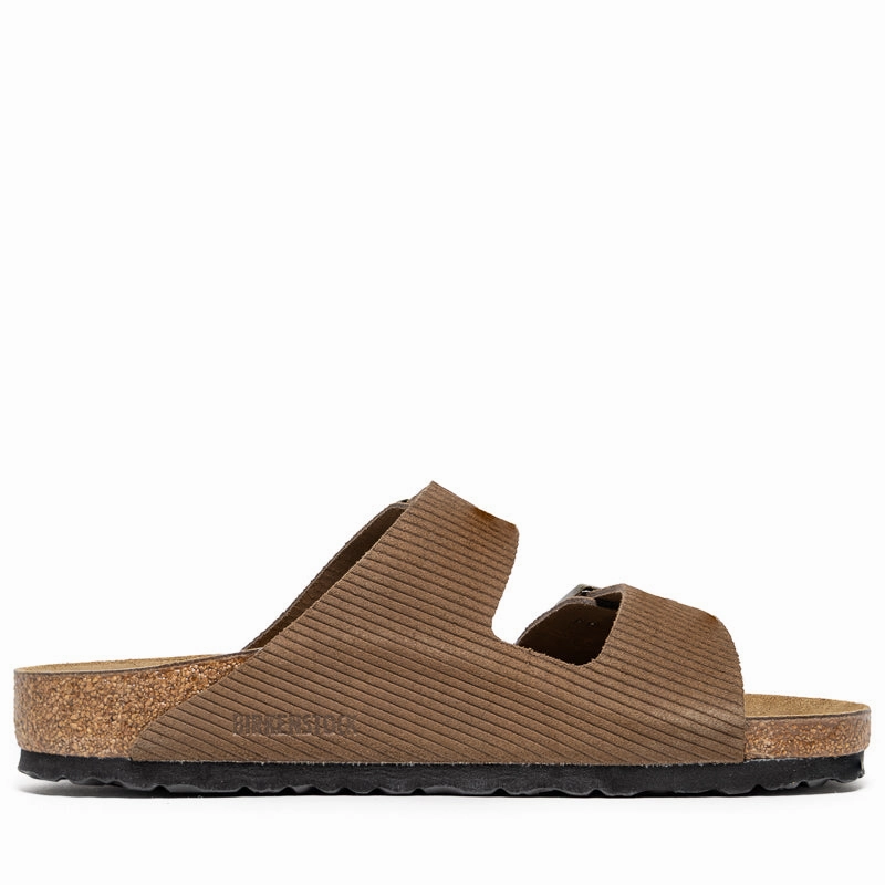 Birkenstock Arizona Suede Corduroy - Dark Tea Walk Open