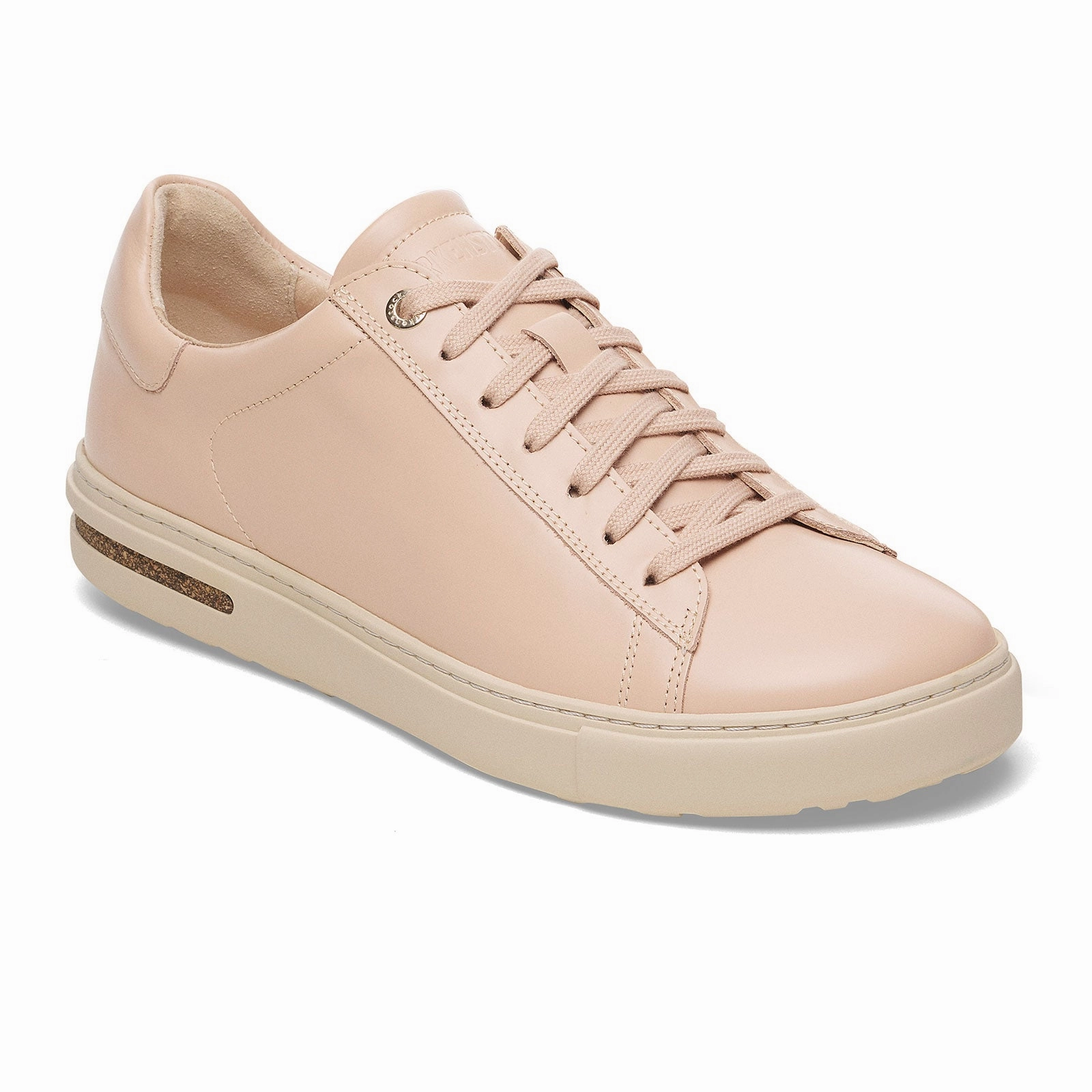 Birkenstock Bend Narrow Sneaker (Women) - Glossy New Beige Leather Formal Occasions Elegant Slip-ons