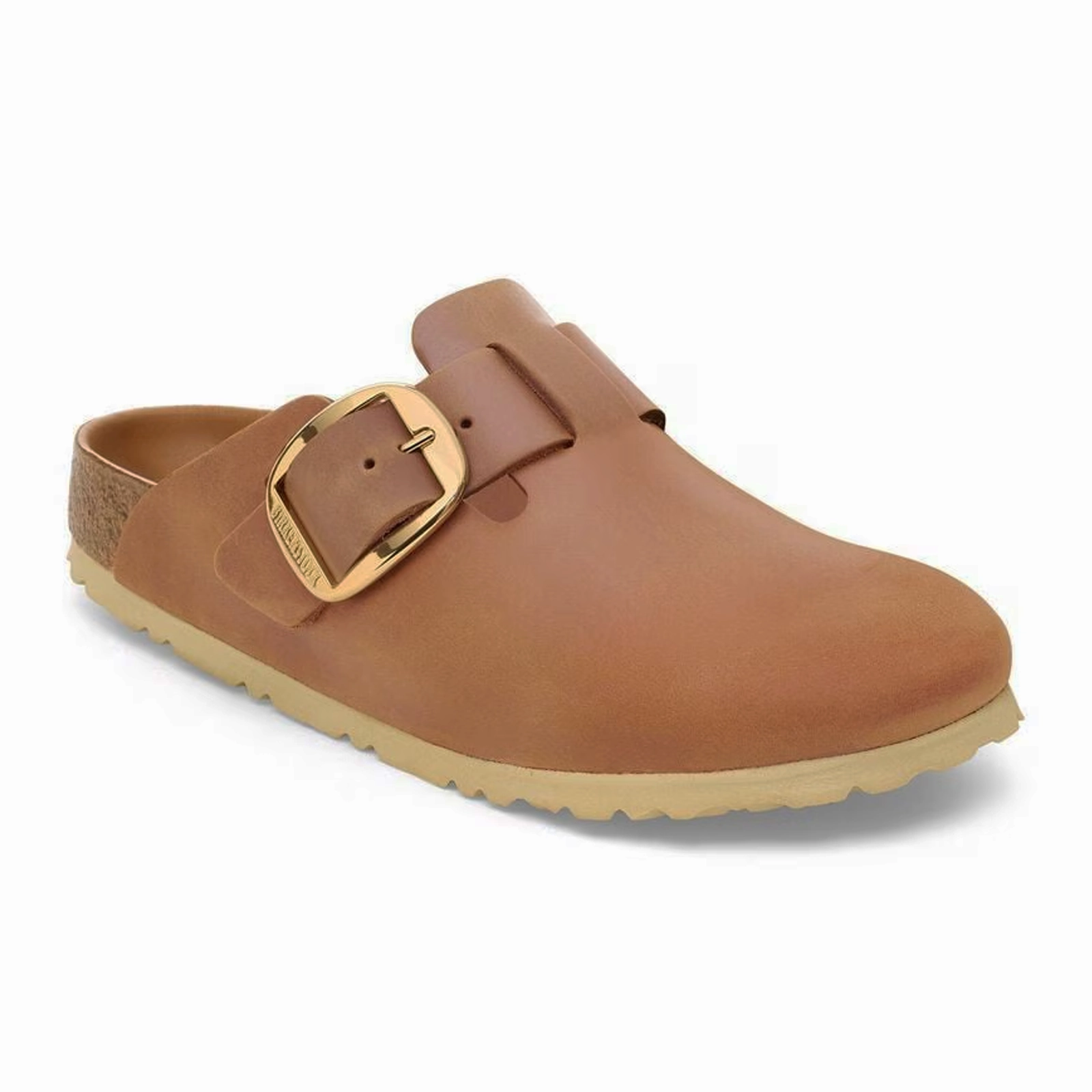 Birkenstock Boston Big Buckle Clog (Women) - Cognac Oiled Leather Classic Casual