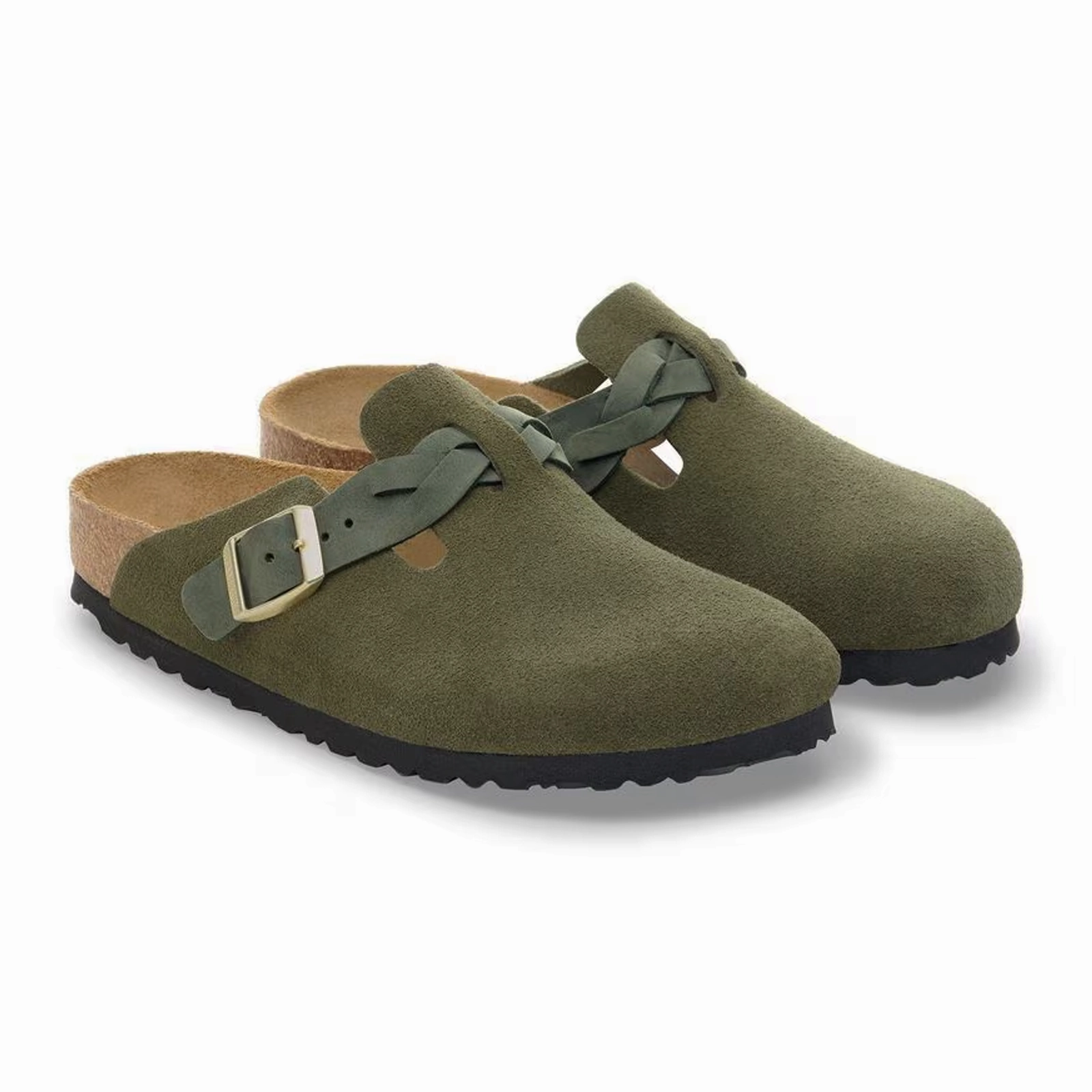 Harbor Lane Birkenstock Boston Braid Clog (Women) - Thyme Suede