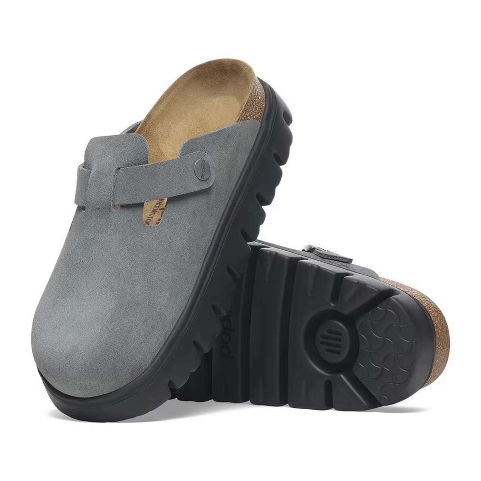 Classic Casual Shoes Light Pace Birkenstock Boston Chunky Clog (Women) - Basalt Gray Suede