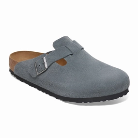Slow Power Office Focus Birkenstock Boston Clog (Men) - Basalt Gray Suede