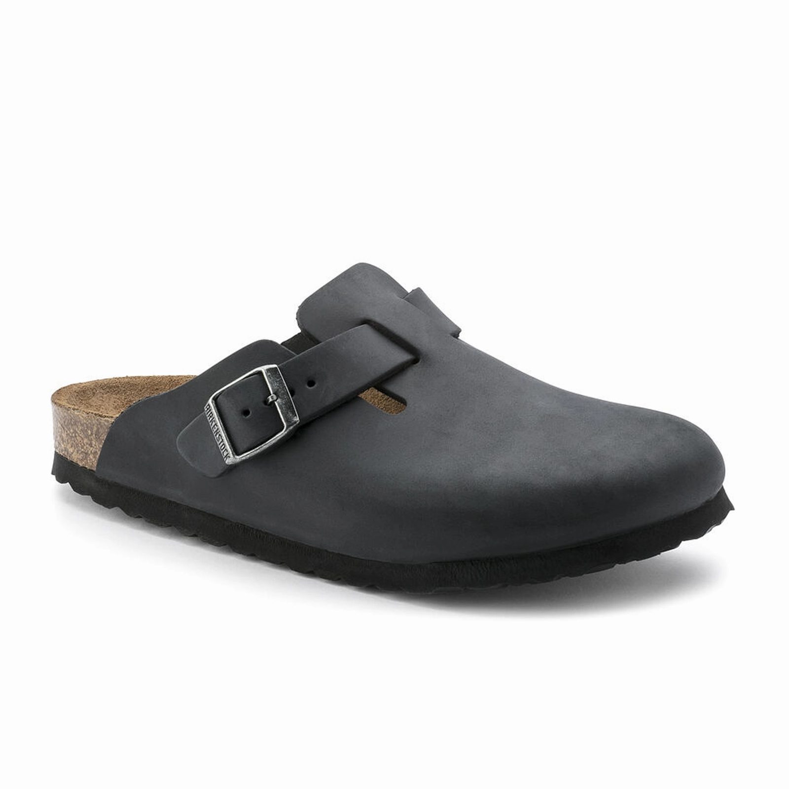 Birkenstock Boston Clog (Unisex) - Black Oiled Leather Steady walk Street Guard