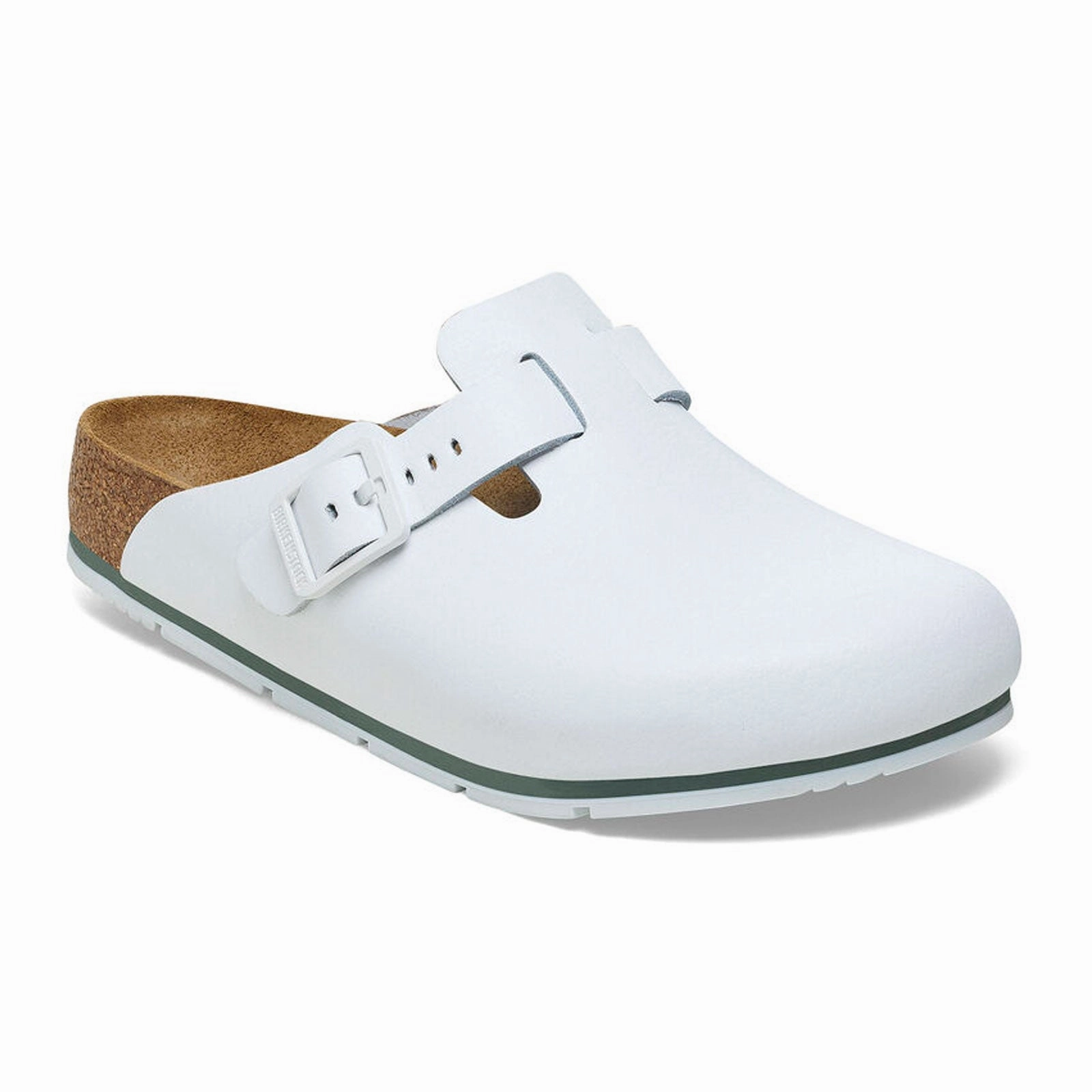 Birkenstock Boston Pro Narrow Clog (Women) - White Leather All-day Slip-on Footwear