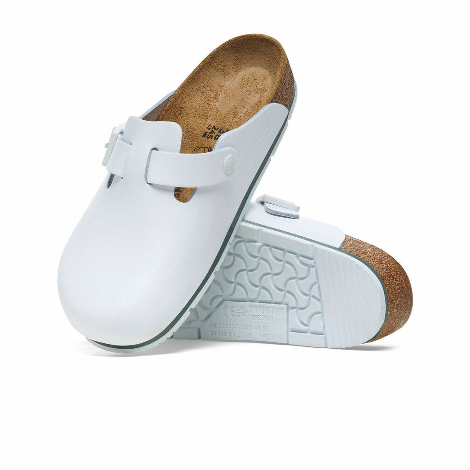 Sophisticated Look Birkenstock Boston Pro Narrow Clog (Women) - White Leather