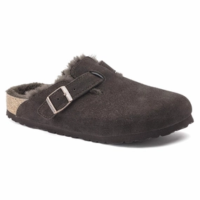Birkenstock Boston Shearling Mocha Suede Tensile Reinforced Eyelets flexibility - training